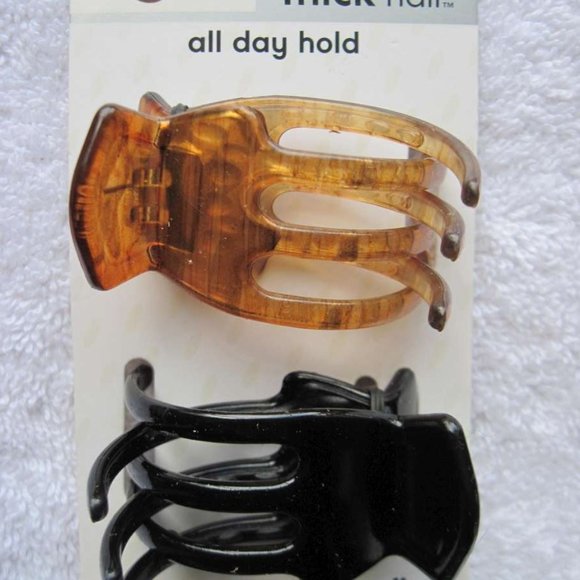 2 Scunci No Slip Grip Slideproof Stay Put Secure Hold Thick Hair Jaw Claw Clips - Picture 2 of 13